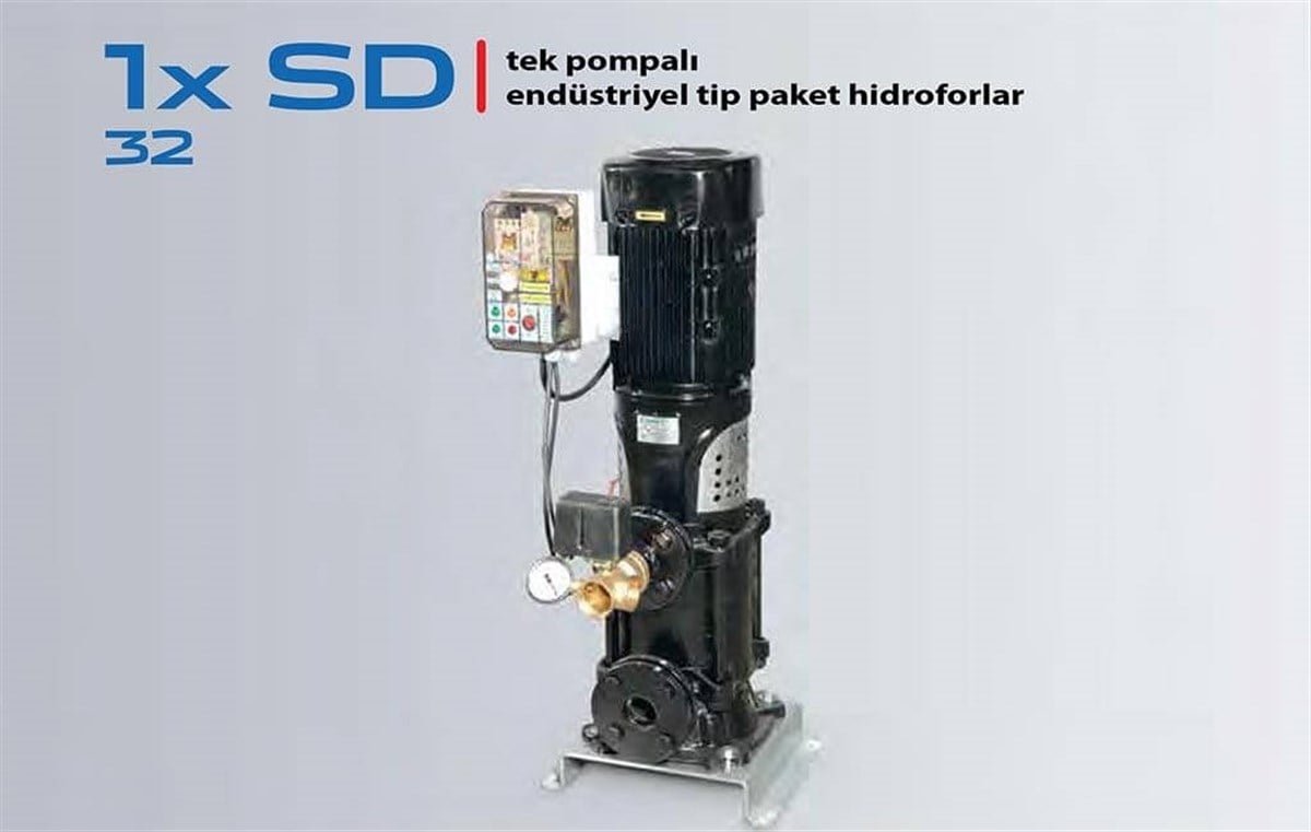 Komm 1x Sd 32 Tek Pompalı Endüstriyel Tip Paket Hidrofor