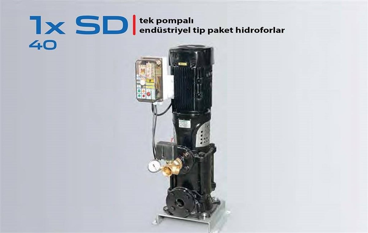 Komm 1x SD 40 Tek Pompalı Endüstriyel Tip Paket Hidrofor