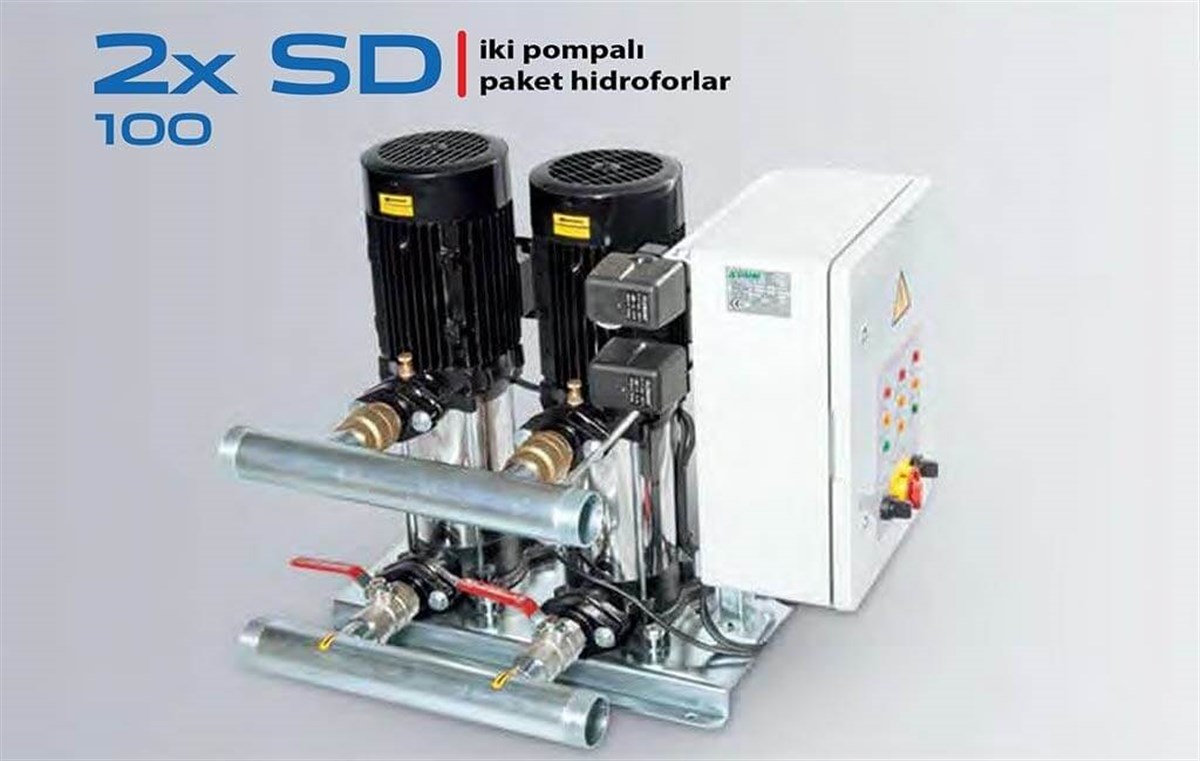 Komm 2x SD 100 İki Pompalı Paket Hidrofor