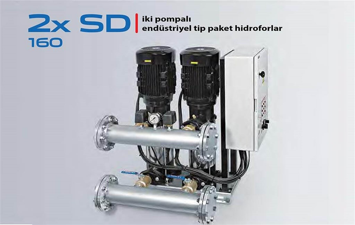 Komm 2x SD 160 İki Pompalı Paket Hidrofor