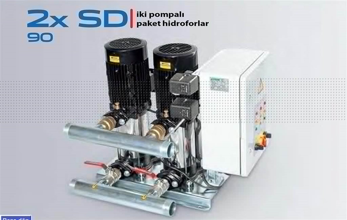 Komm 2x SD 90 İki Pompalı Paket Hidrofor