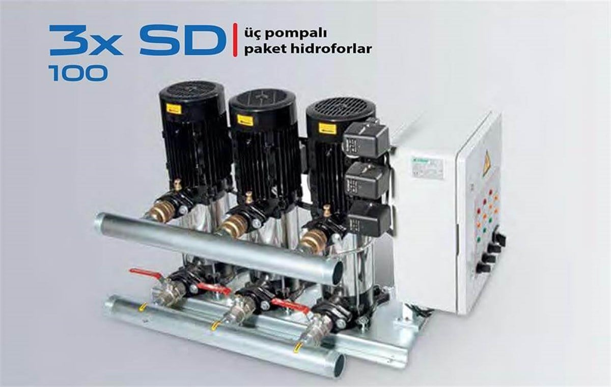 Komm 3x SD 100 Üç Pompalı Paket Hidrofor