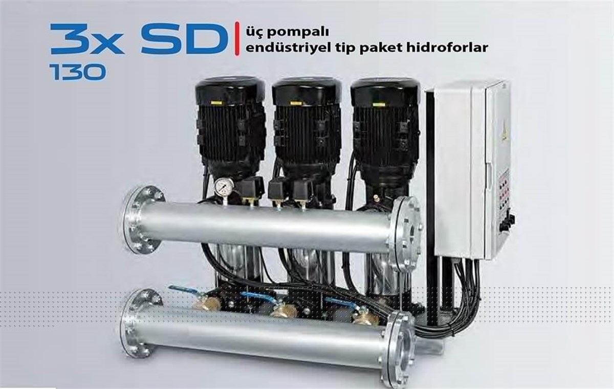 Komm 3x SD 130 Üç Pompalı Paket Hidrofor