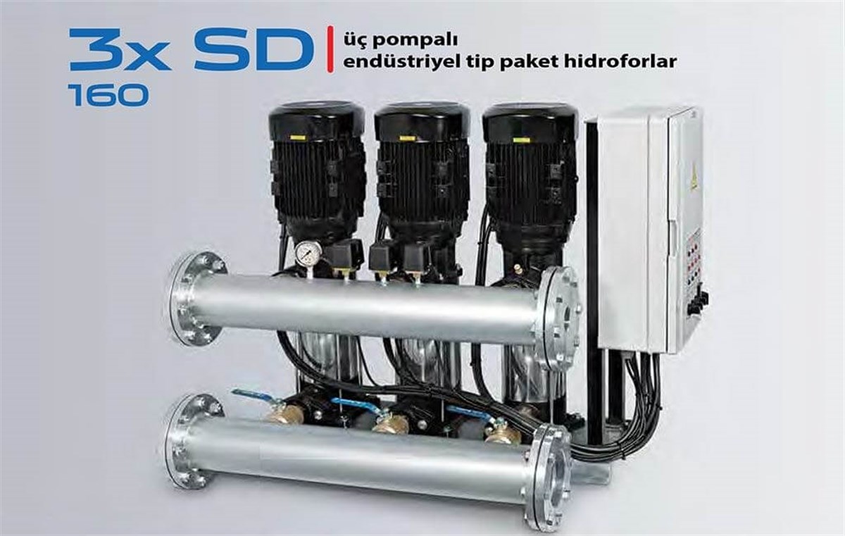 Komm 3x SD 160 Üç Pompalı Paket Hidrofor