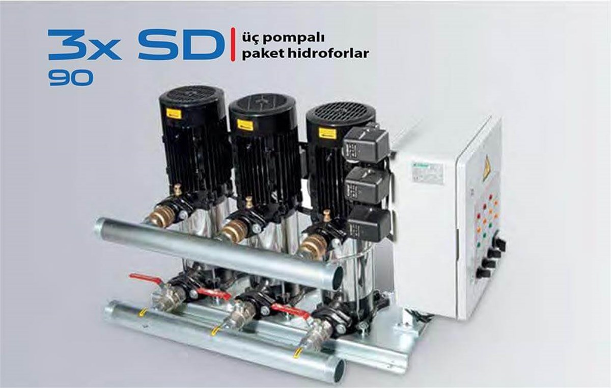 Komm 3x SD 90 Üç Pompalı Paket Hidrofor