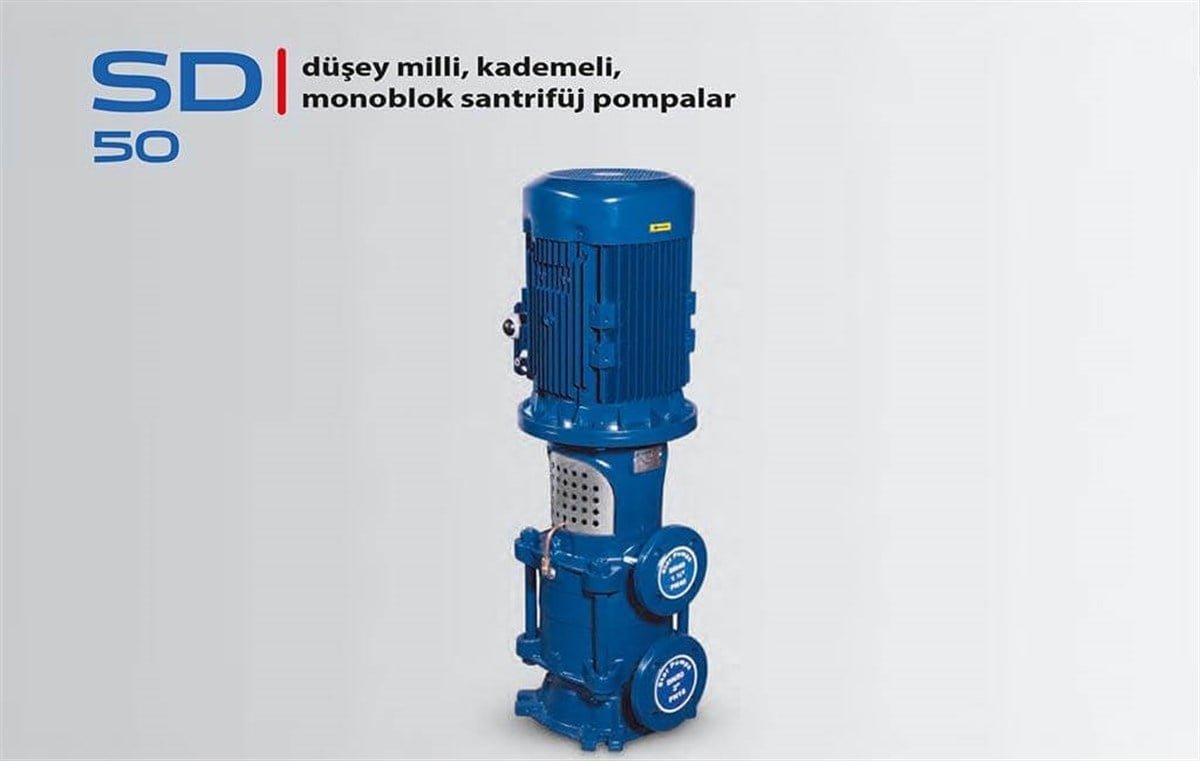 Komm SD 50 Düşey Milli Çok Kademeli Monoblok Santrifüj Pompa