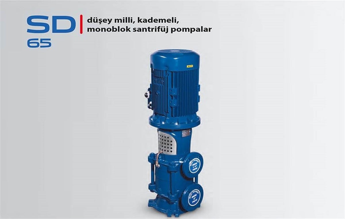 Komm SD 65 Düşey Milli Çok Kademeli Monoblok Santrifüj Pompa