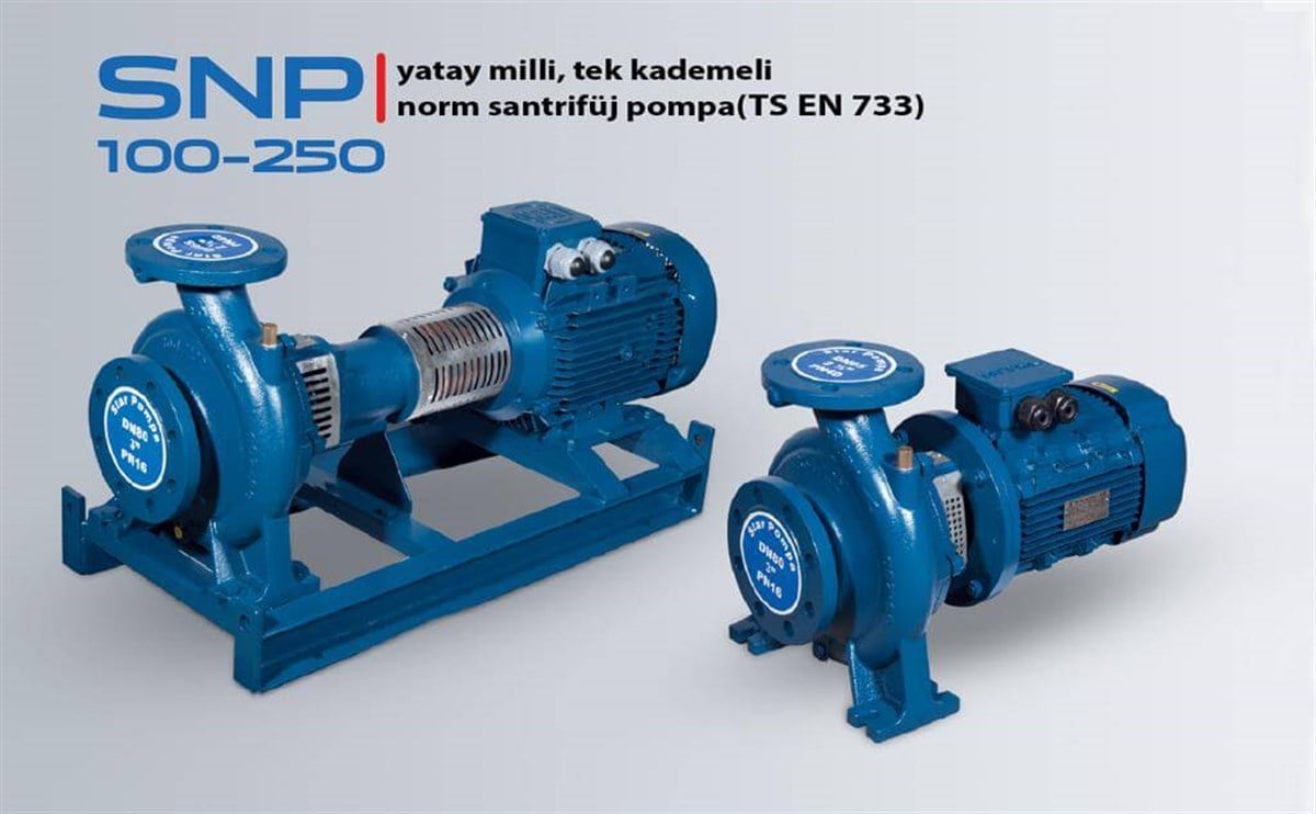 Komm SNP 100-250 Yatay Milli Tek Kademeli Norm Santrifüj Pompa (TS EN 733)