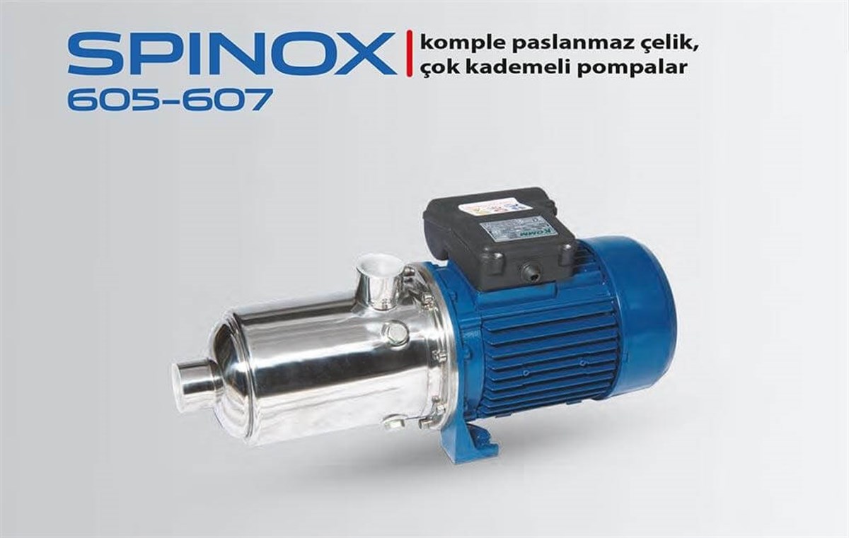 Komm SPINOX 605-607 Komple Paslanmaz Santrifüj Pompa