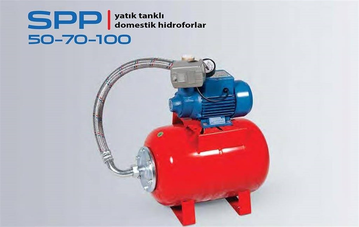 Komm SPP 50-70-100 Yatık Tanklı Domestik Hidrofor