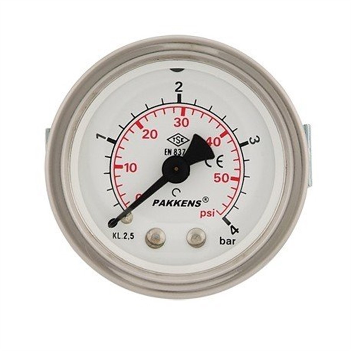 Pakkens 0-1 Bar 63 mm Arkadan Bağlantılı Panotipi Kuru Manometre G 1/4 inç