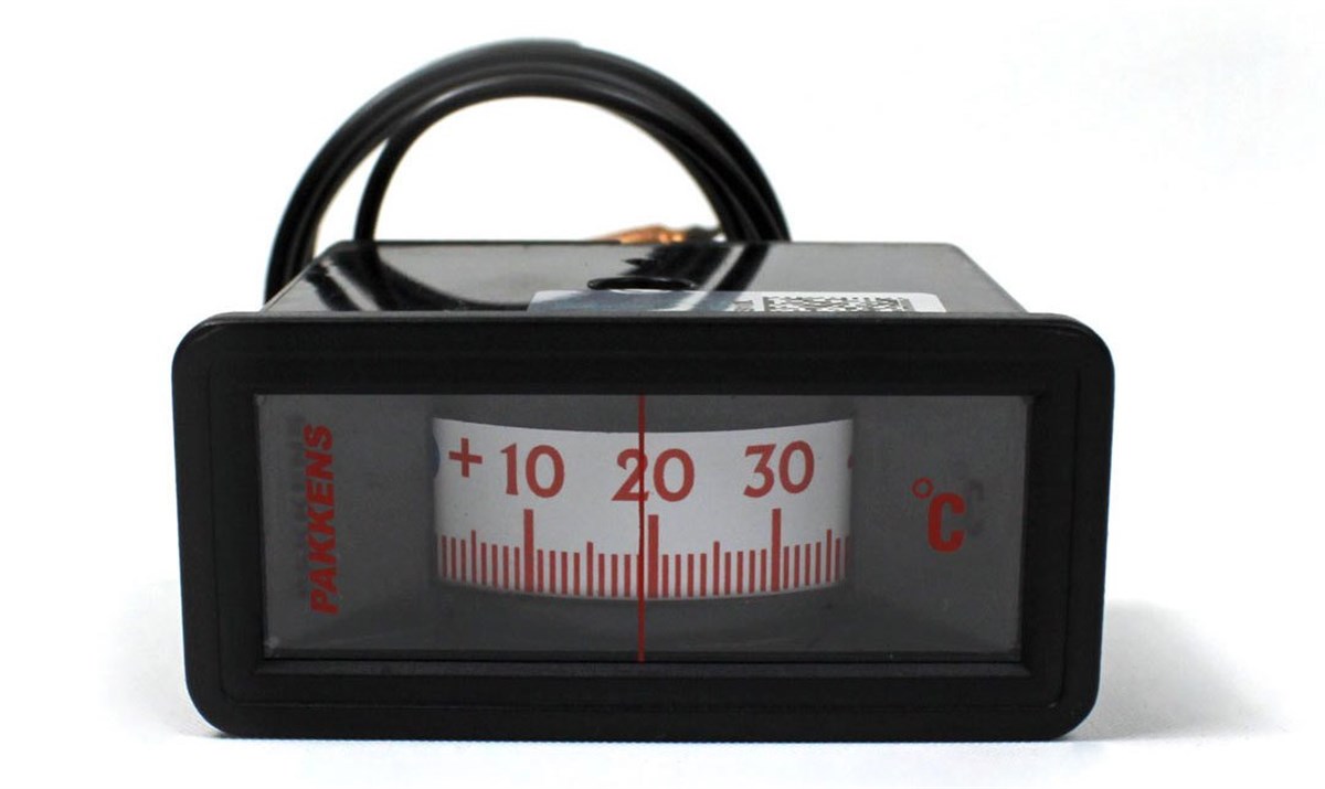 Pakkens 58x25 mm -40/+40 °C Arkadan Bağlantılı Gazlı Termometre 1mt Kapiler Boyu