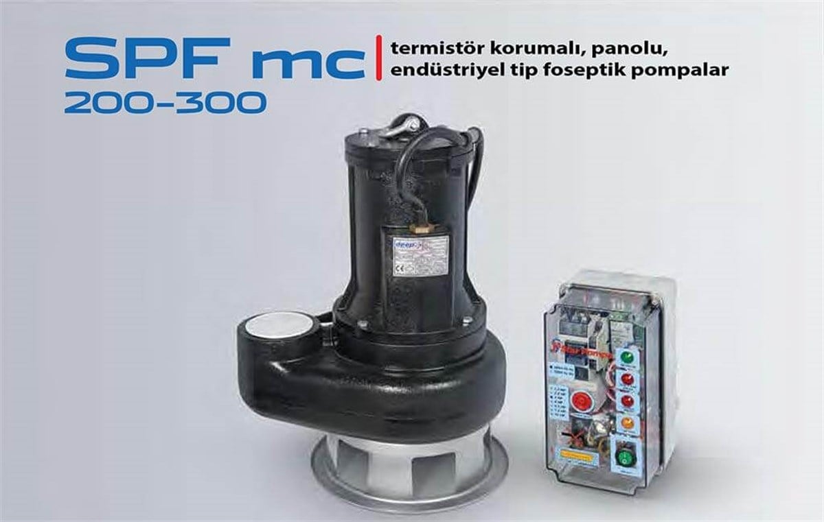 SPF mc 200-300 Termistör Korumalı Panolu Endüstriyel Tip Foseptik Pompa