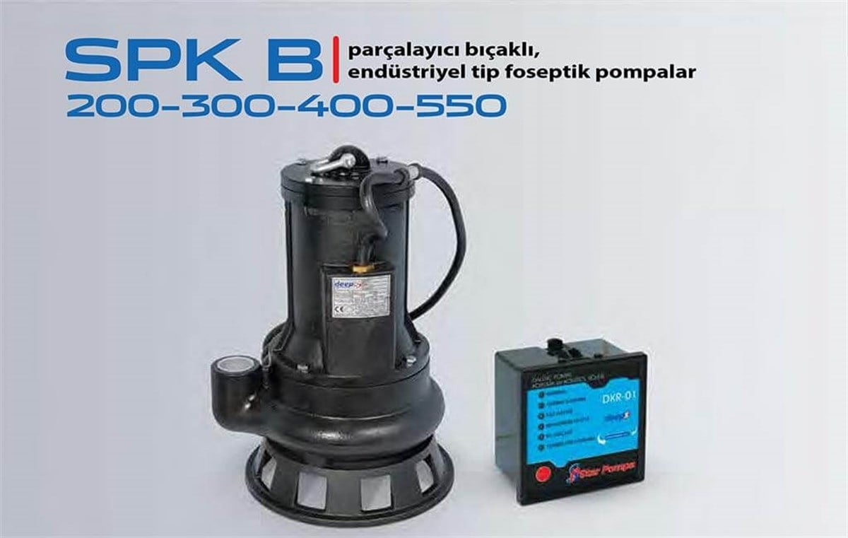 SPK B 200-300-400-550 Parçalayıcı Bıçaklı Endüstriyel Tip Foseptik Pompa