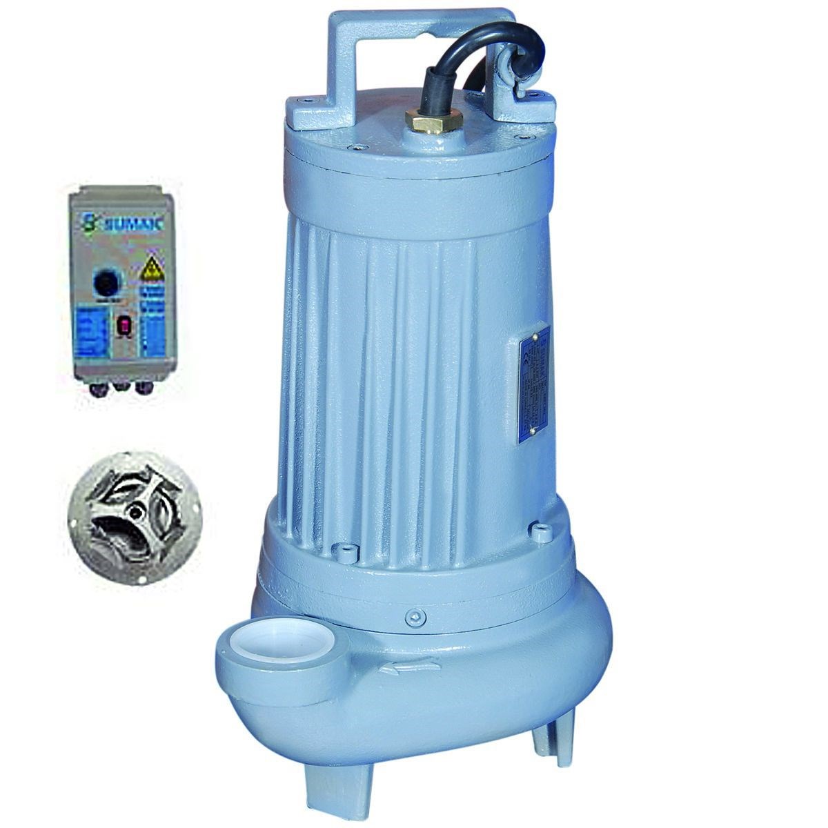Sumak SBRT40/2-P Parçalayıcı Bıçaklı Foseptik Dalgıç Pompa Trifaze (380V) 4Hp