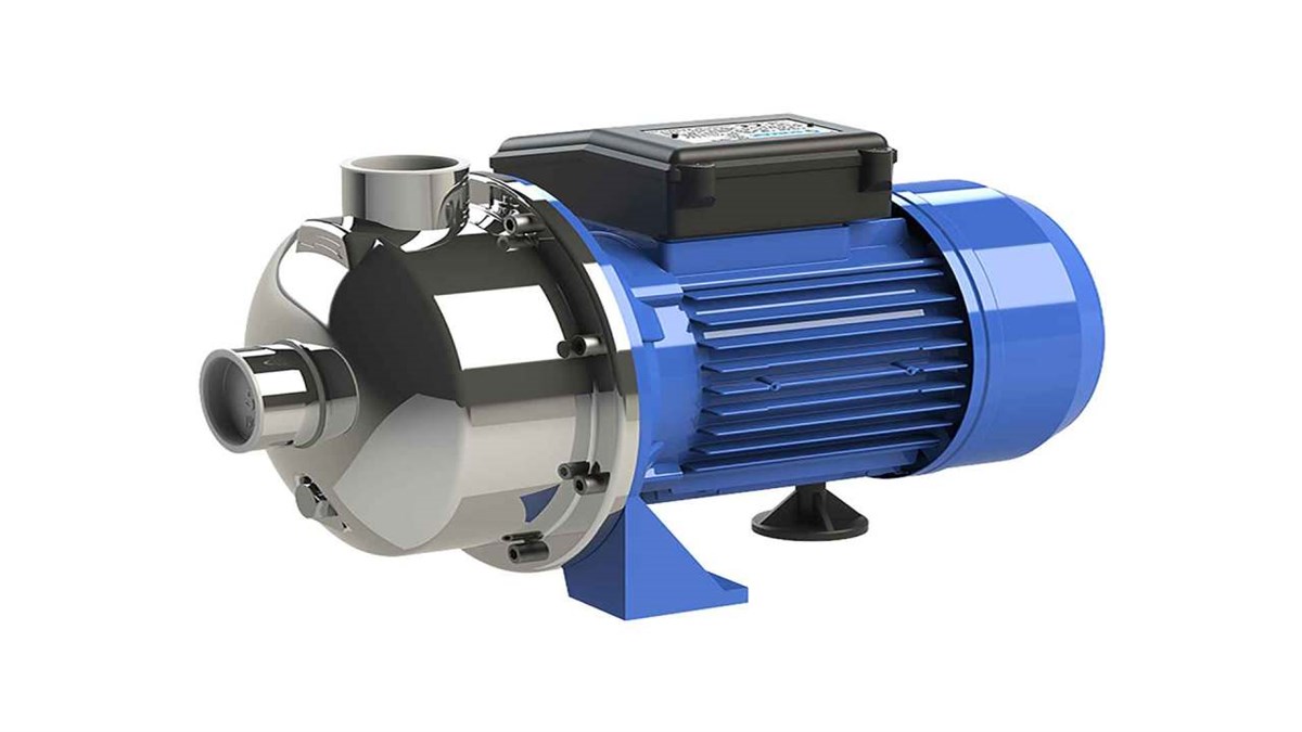 Sumak SMINOX/A-100-S Sıcak Su Paslanmaz Santrifüj Pompa Açık Fan 90°C Monofaze (220V) 1HP