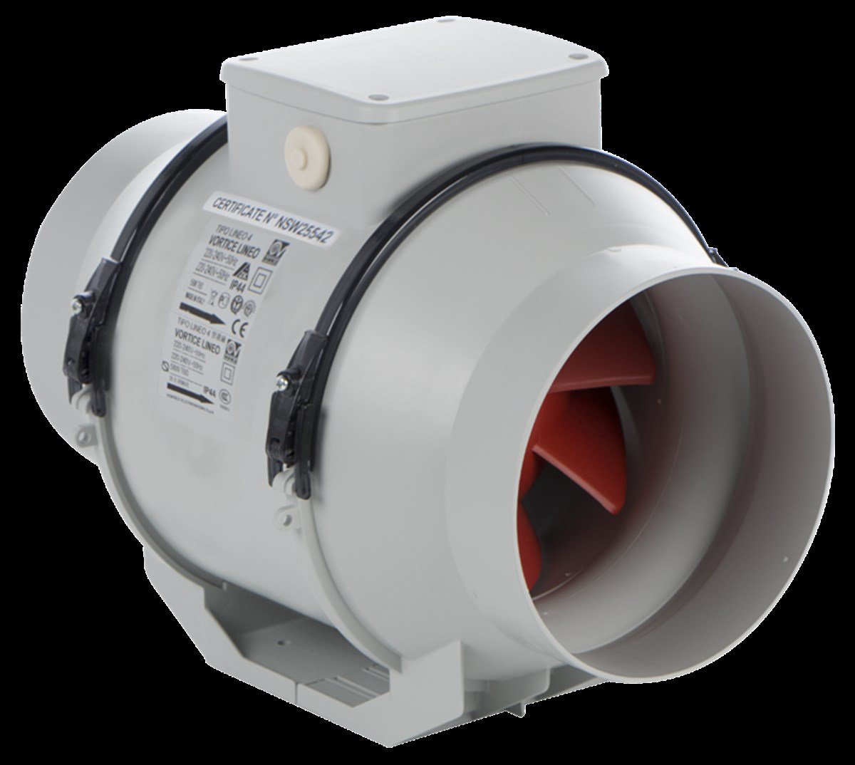 Vortice Lineo125V0 Çift Kademeli Kanal Tipi Fan 365 m³ 1570 RPM