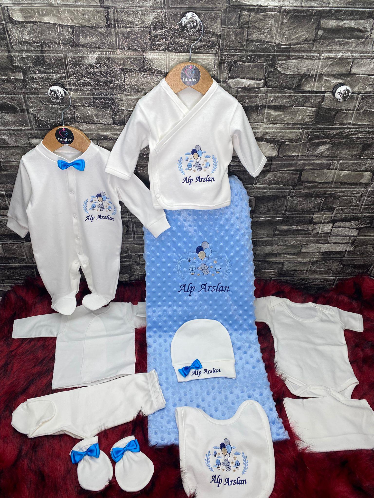 İsme Özel 10 Parça Nohut battaniyeliHastane Çıkışı