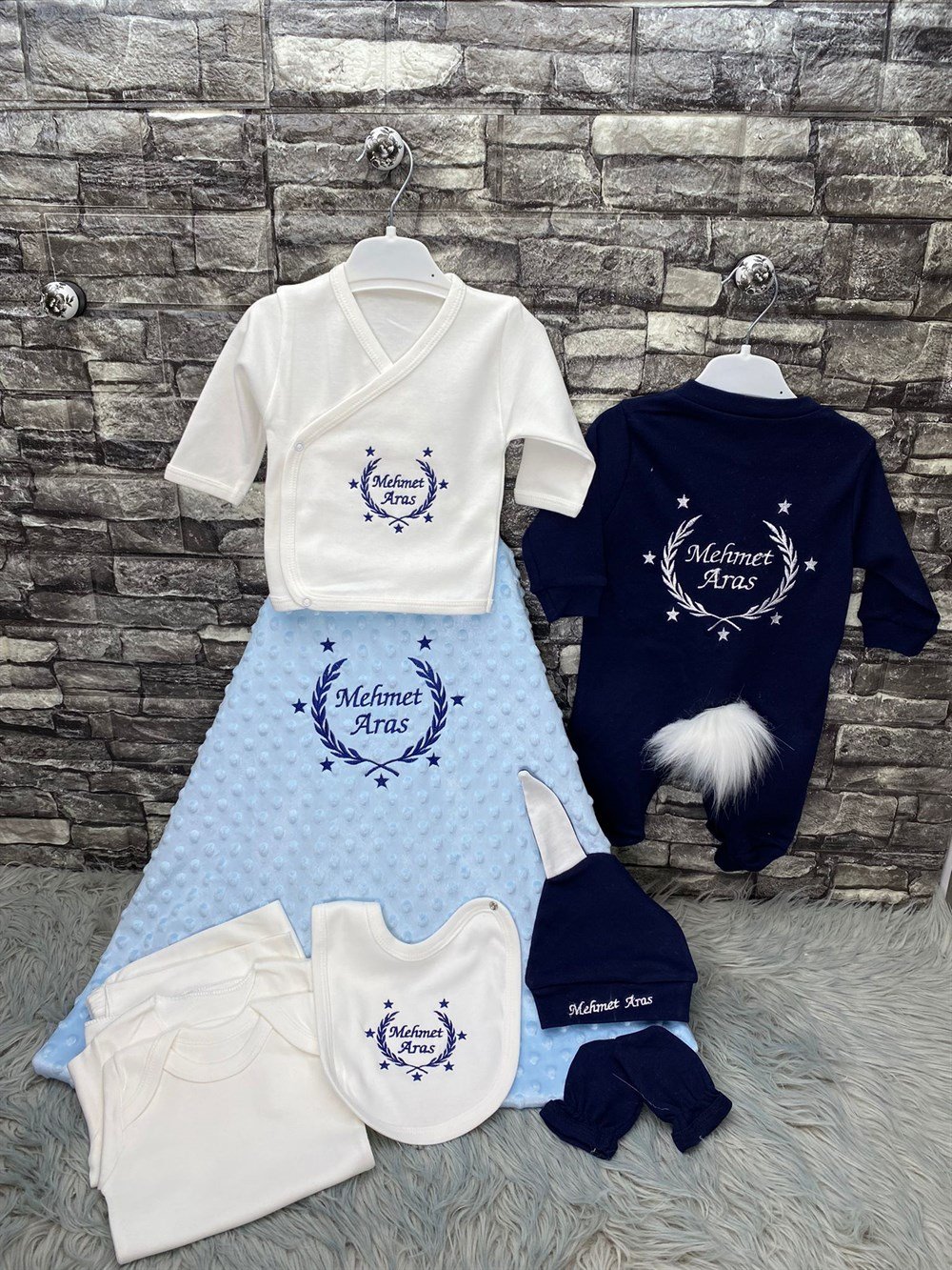 İsme Özel 10 Parça Hastane Çıkışı