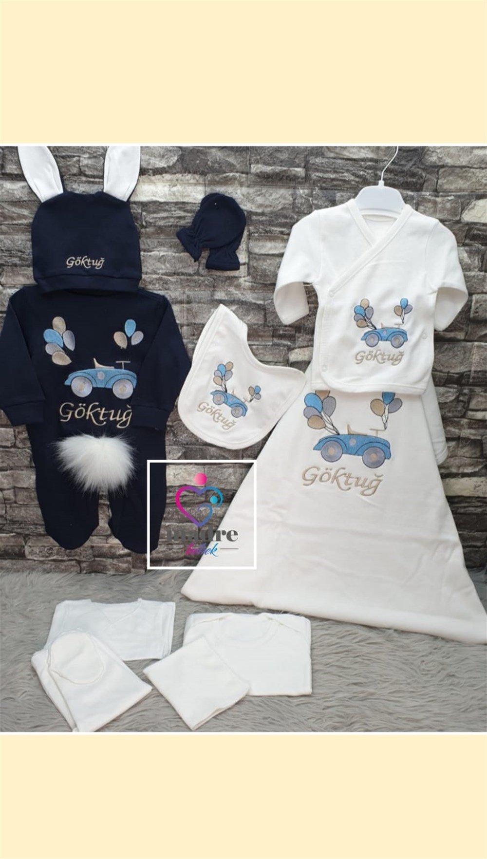 İsme Özel 10 Parça Hastane Çıkışı