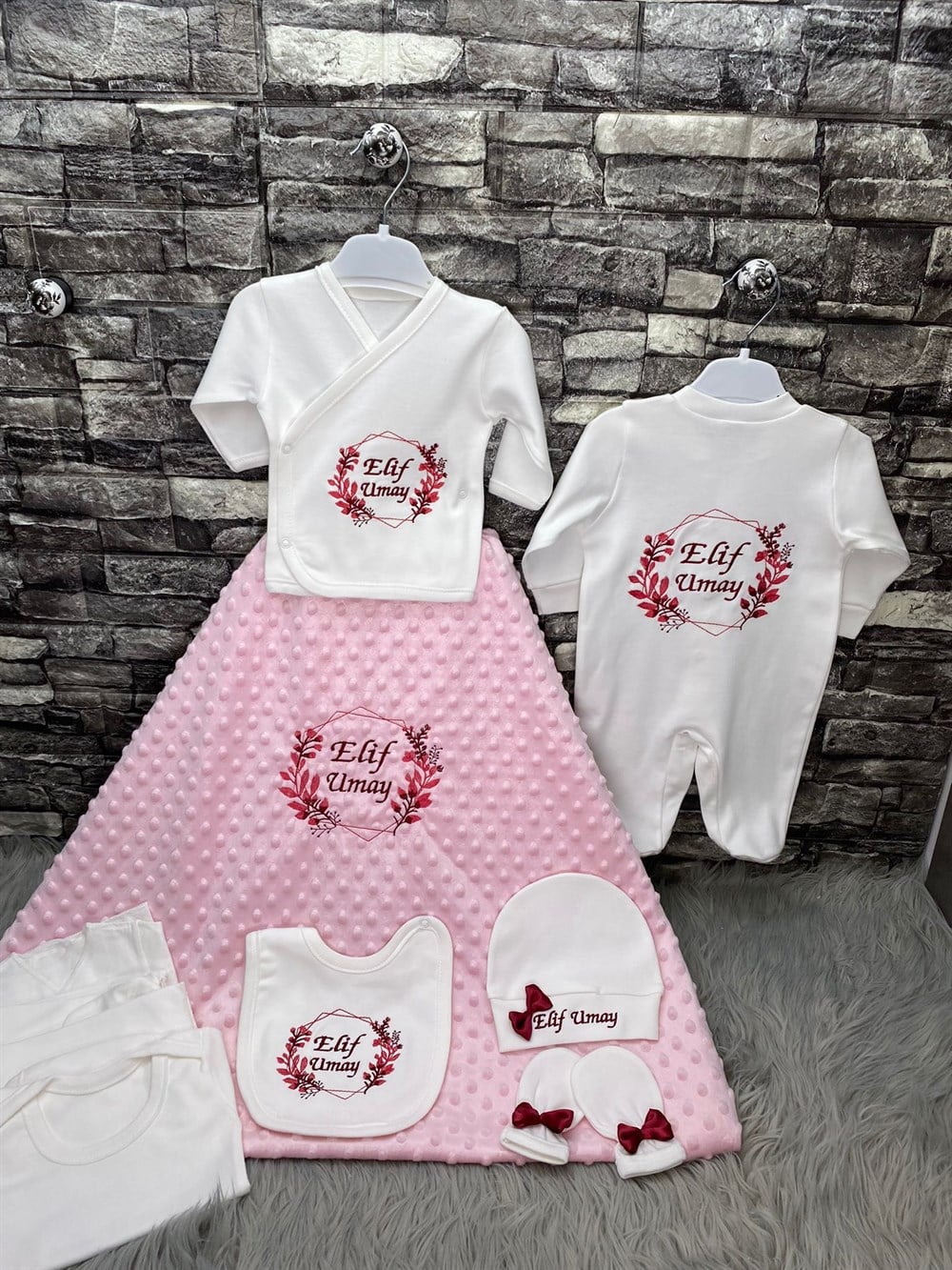 İsme Özel 10 Parça Hastane Çıkışı