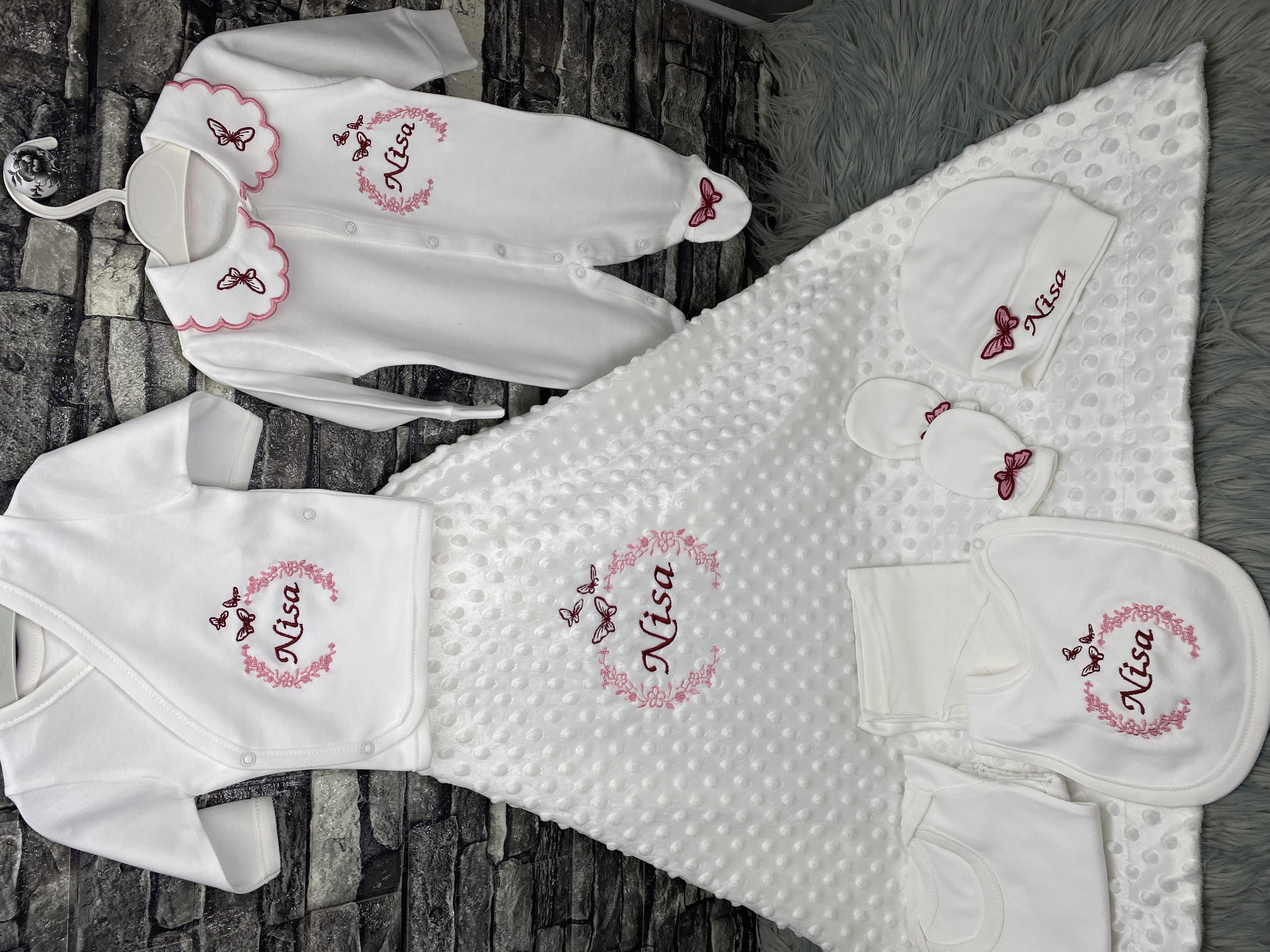 İsme Özel 10 Parça Nohut battaniyeliHastane Çıkışı