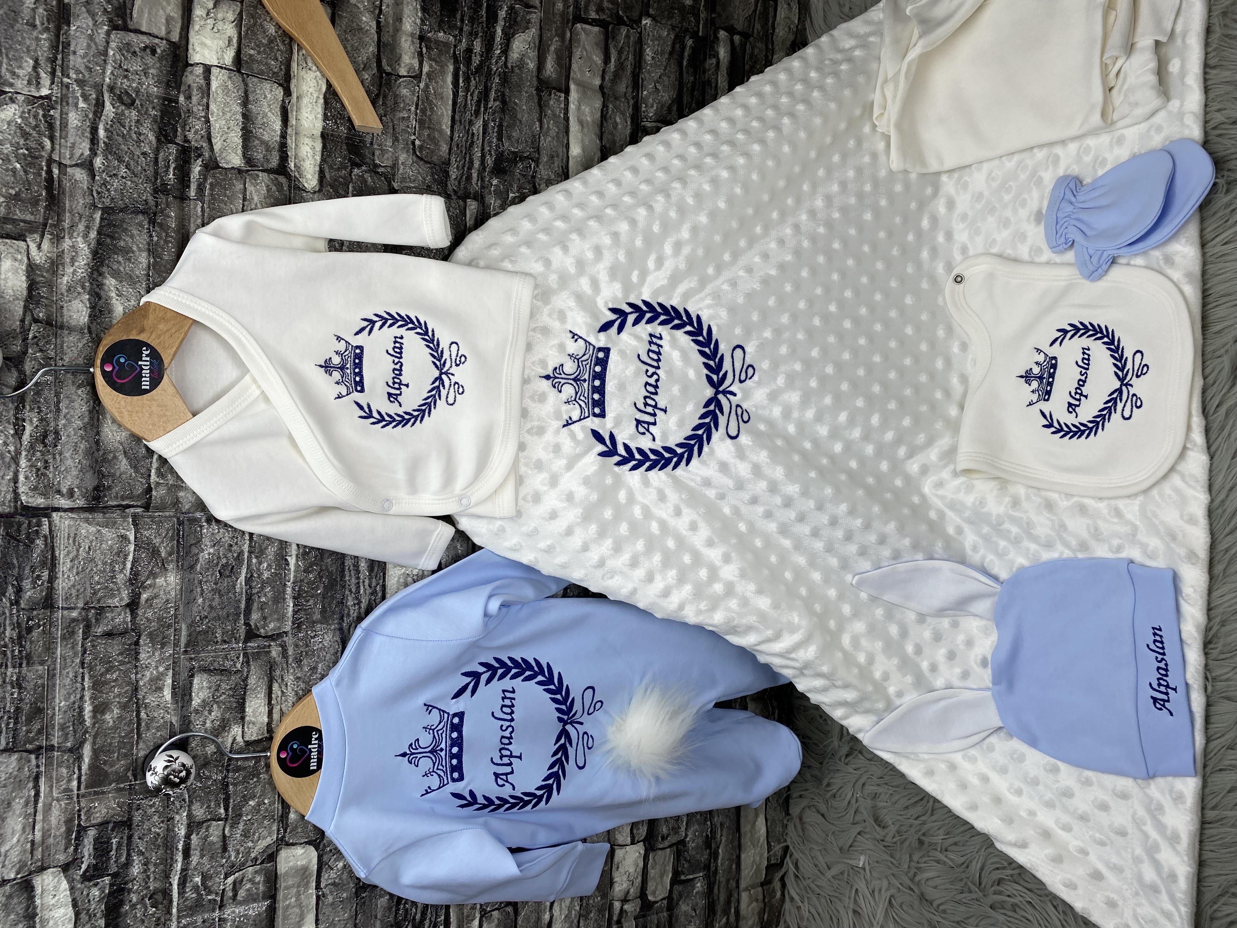 İsme Özel 10 Parça Nohut battaniyeliHastane Çıkışı