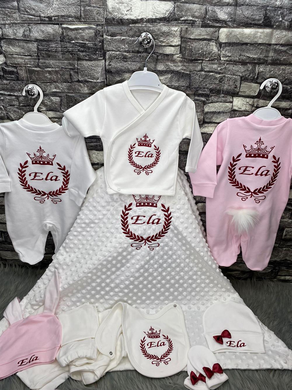 İsme Özel 13 Parça Nohut battaniyeliHastane Çıkışı