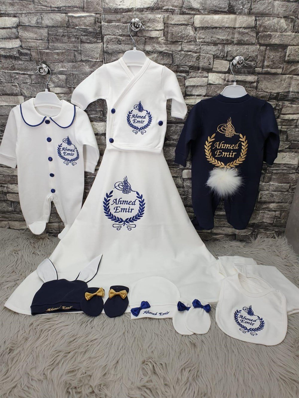 İsme Özel 13 Parça Penye Battaniyeli Hastane Çıkışı