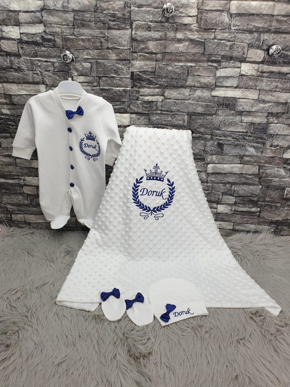 İsme Özel 4 Parça Nohut battaniyeliHastane Çıkışı