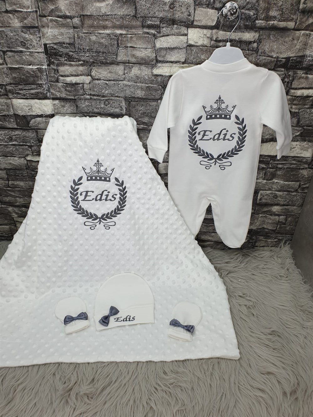 İsme Özel 4 Parça Nohut battaniyeliHastane Çıkışı