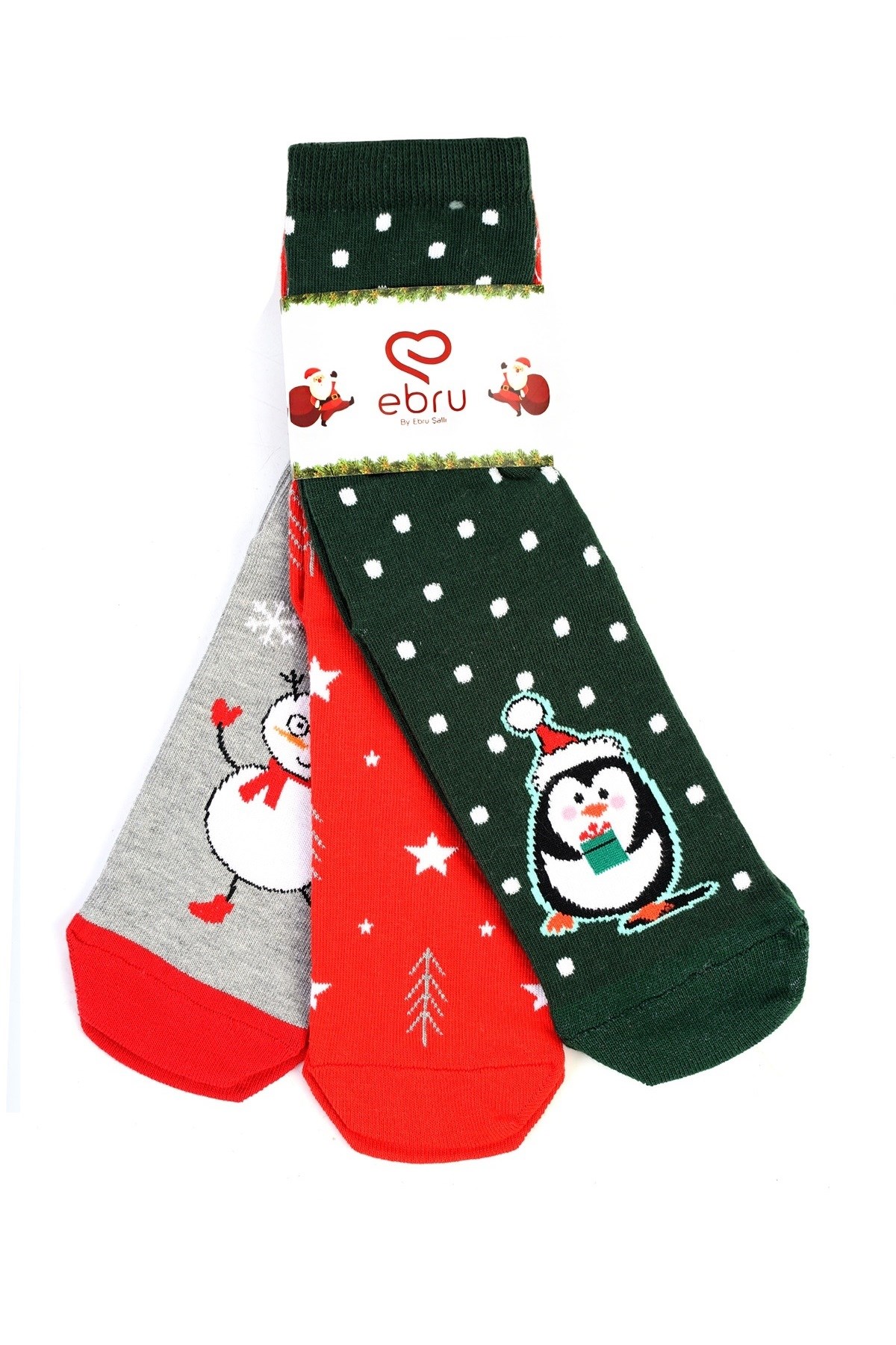 ebrusalli.com.tr | Ebru Şallı New Year Socks 3 Colors Pack of 3