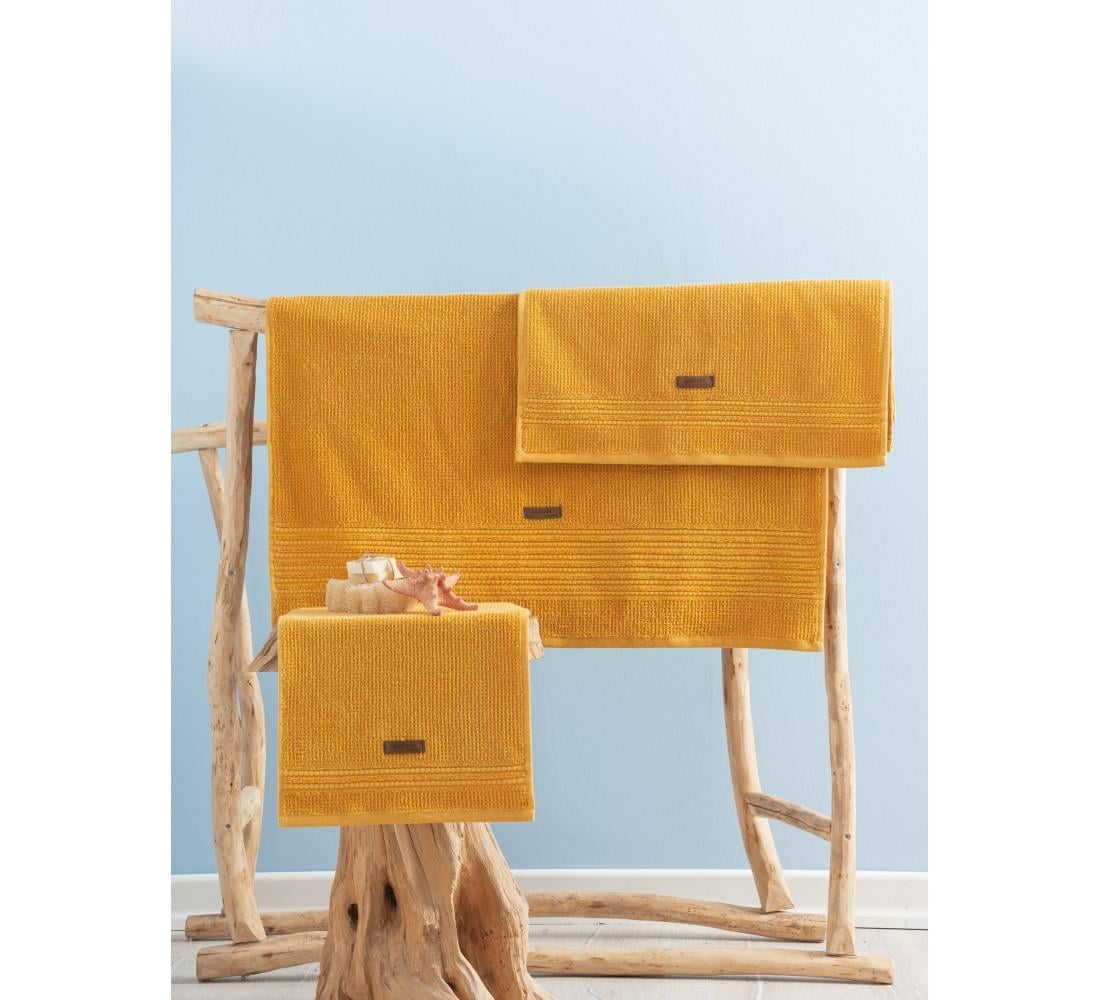 %100 Pamuk Wellness Havlu Seti Sunset Sarı