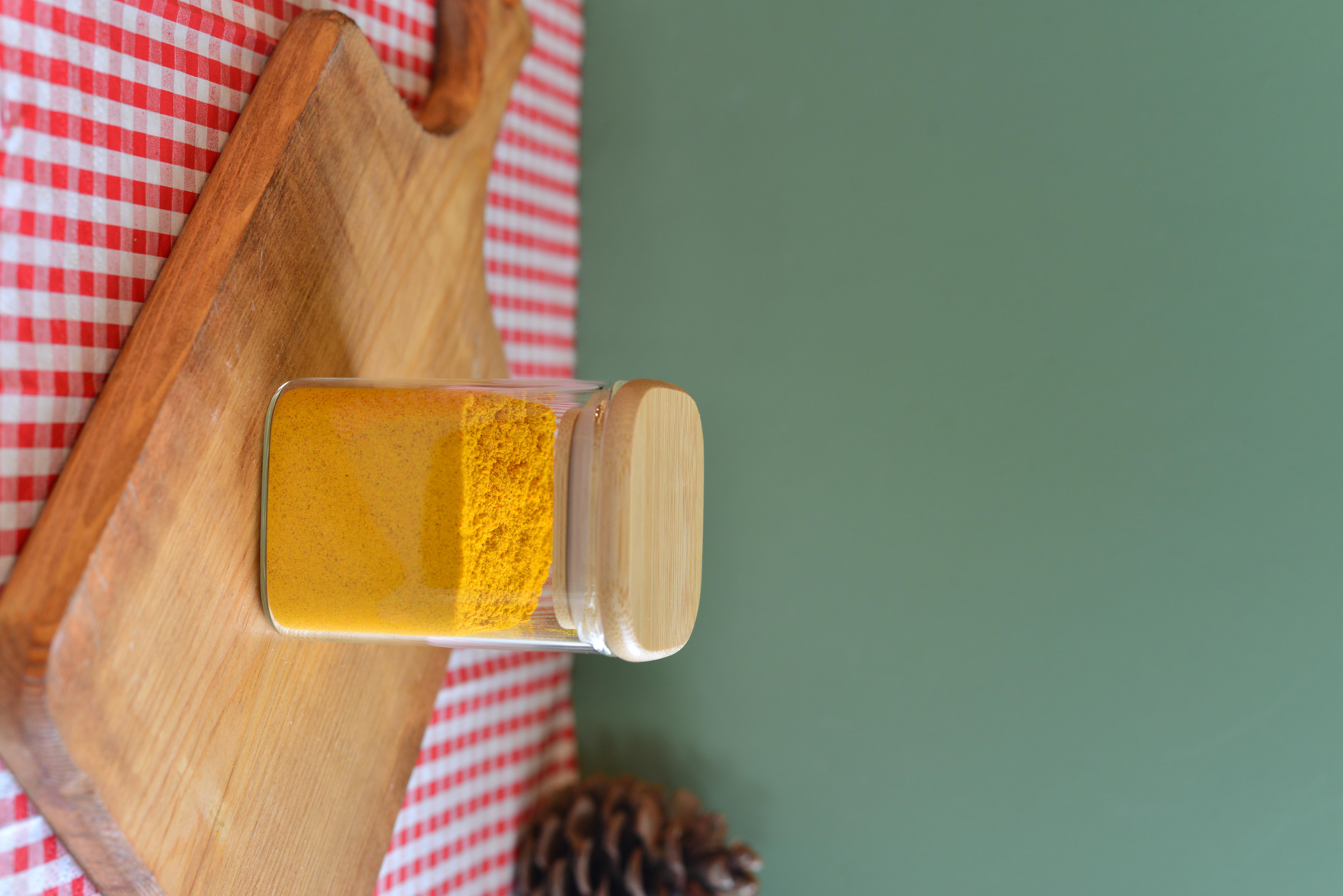 200 ML Bambu Kapakli Cam Kare Kavanoz / 1  Adet