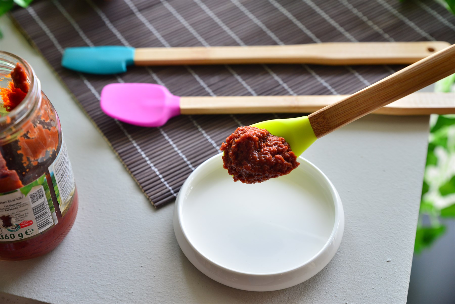 3 Lü Uzun Bambu Spatula Seti