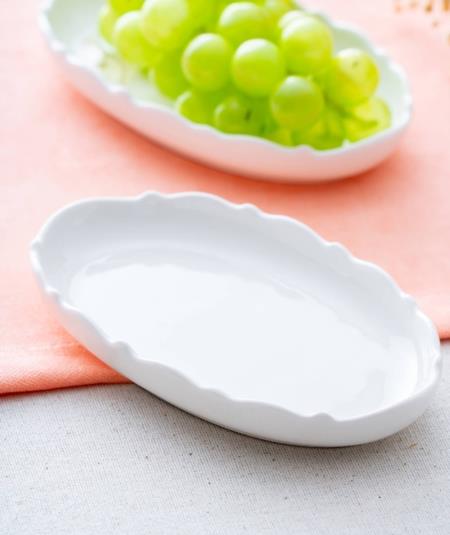 6 Lı Nirvana Porselen Oval Tabak - 15 cm