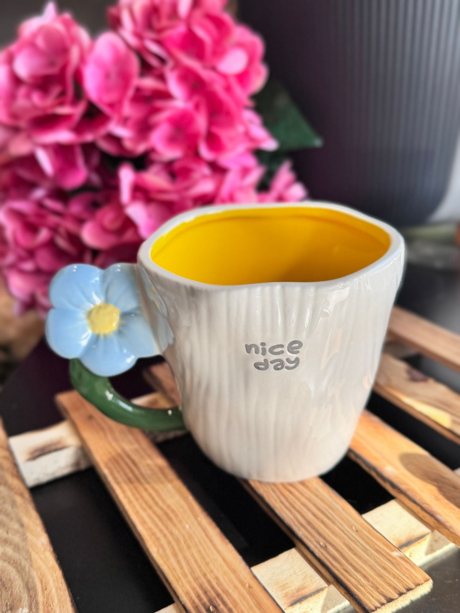 Blue Flower Collection Mug Kupa Bardak - 435 ml / 1 Adet