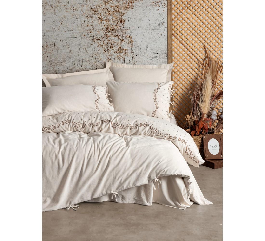 Cotton Keten Çift Kişilik Nevresim Takımı Pelias