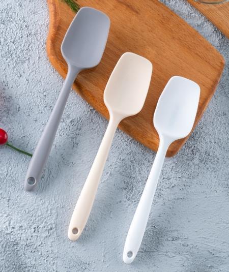 Krem Mini Silikon Kaşık - 21 cm / 1 Adet