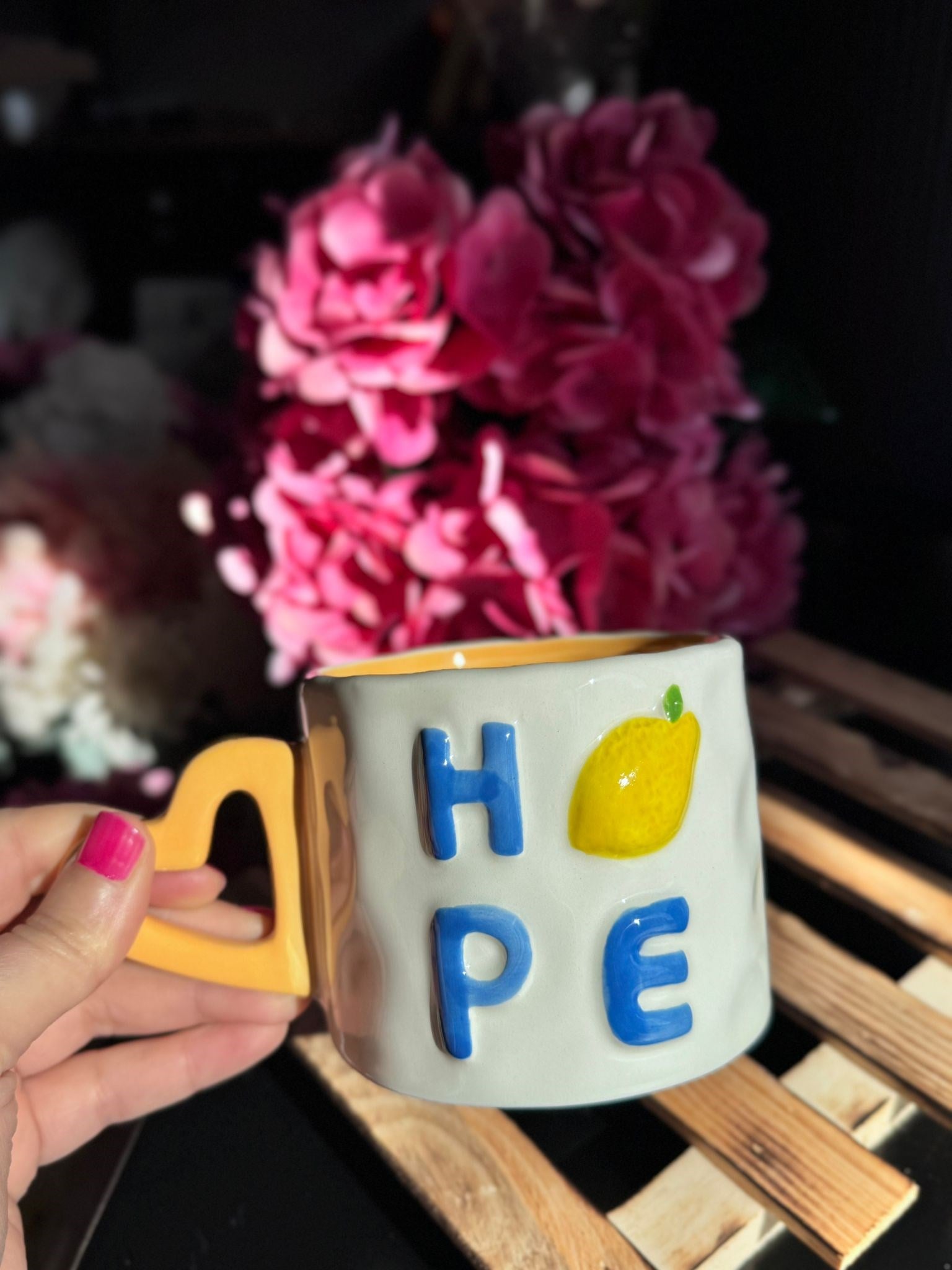 Heart Collection Orange Mug Kupa Bardak - 360 ml / 1 Adet