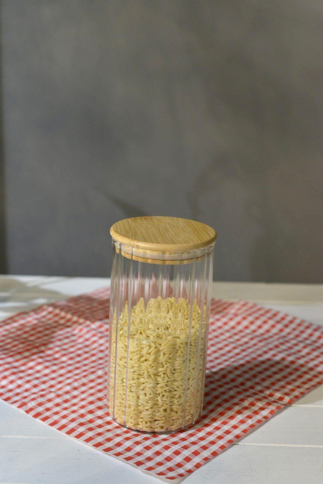 Jack Bambu Kapaklı Cam Kavanoz - 900 ml