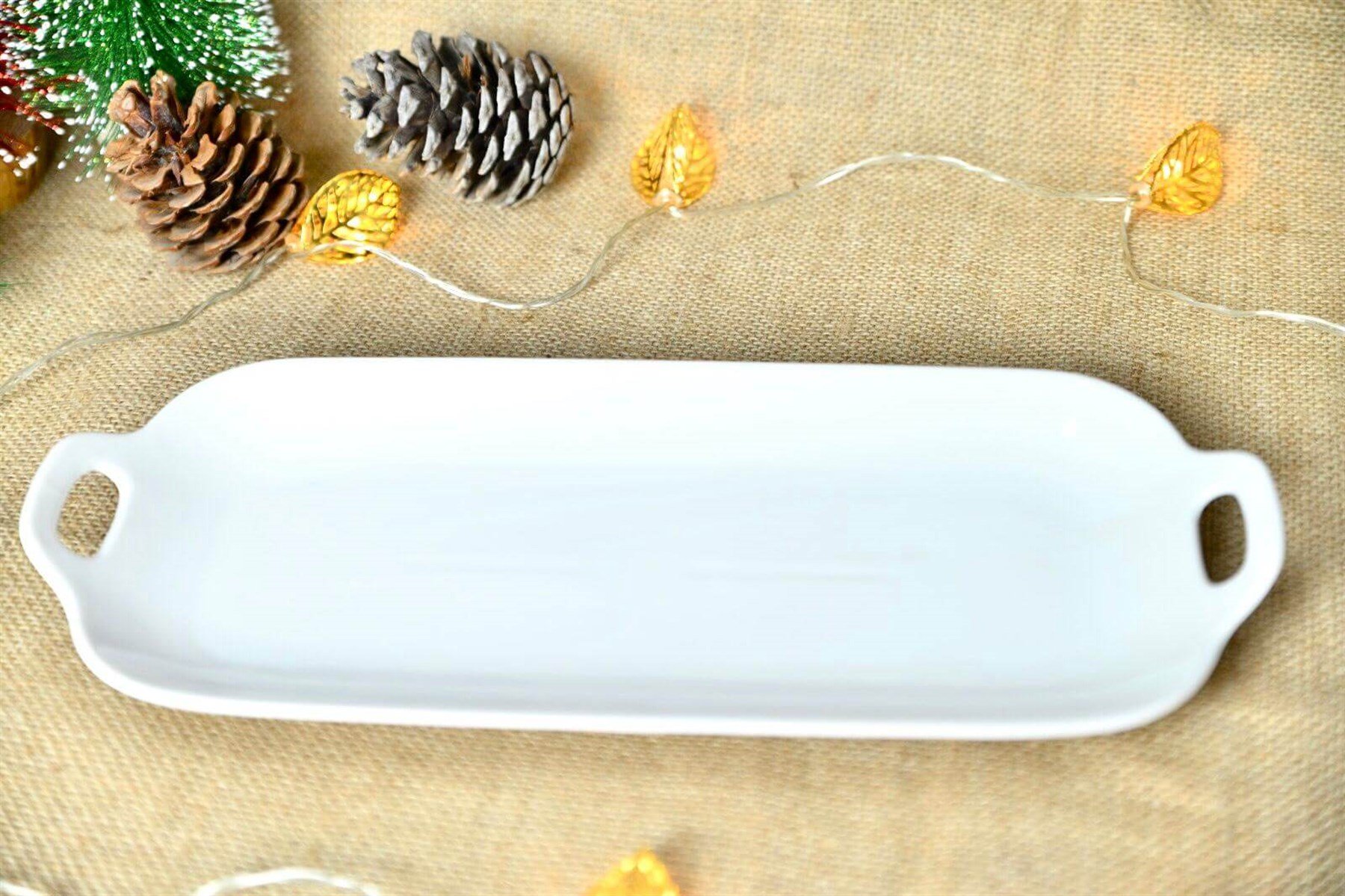 Kulplu Porselen Tabak 36cm