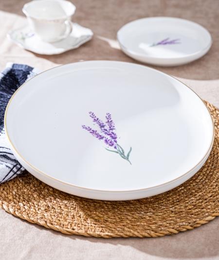 Lavend Royal Porselen Yuvarlak Tabak / 1 Adet 26 cm