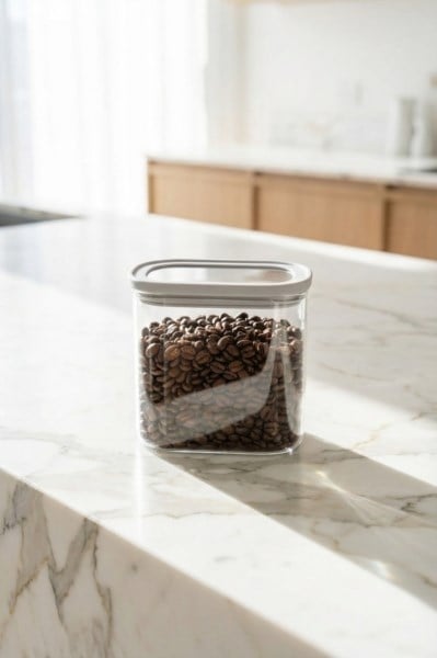 Lena Gri Cam Kapaklı Borosilikat Cam Saklama Kavanozu - 650 ML
