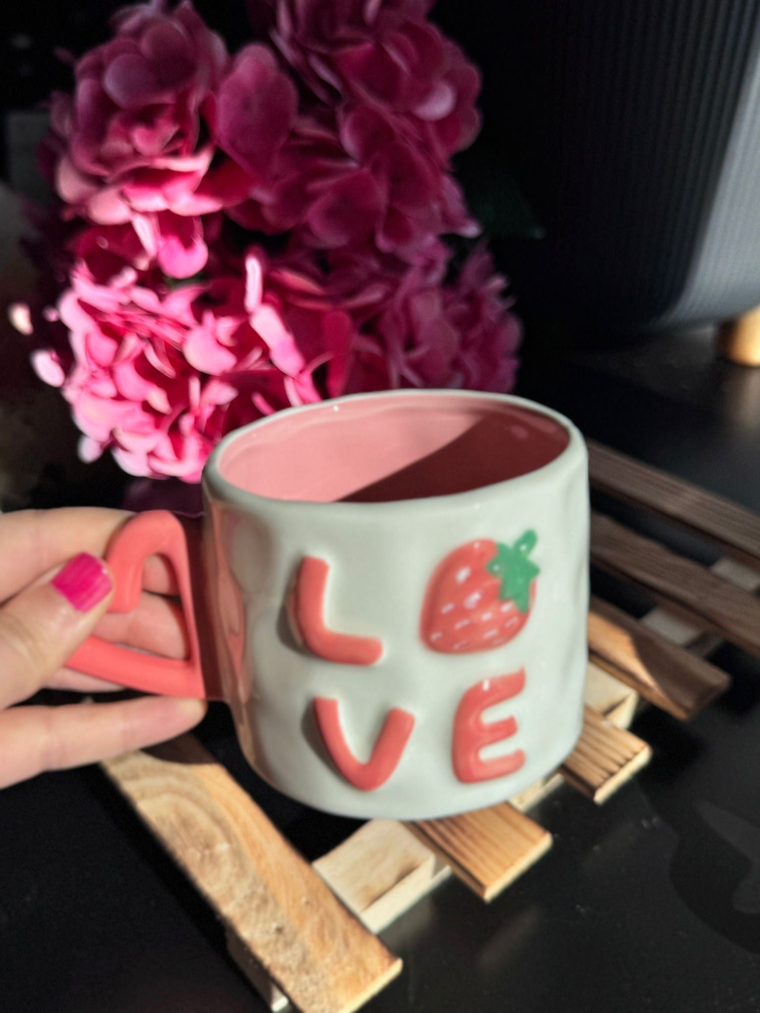 Love Red Mug Kupa Bardak - 360 ml / 1 Adet