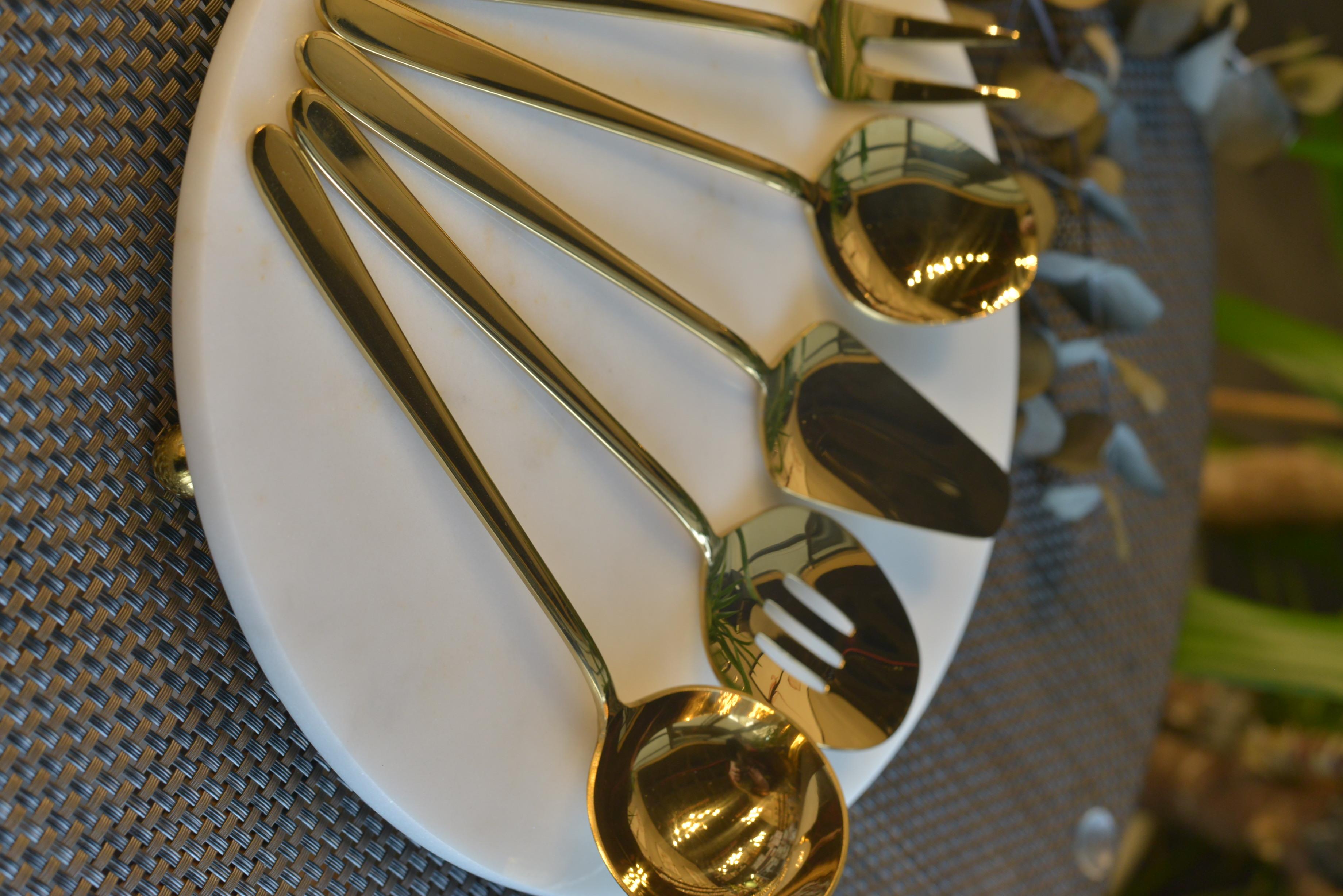 Milano Gold 5 Parça 18/10 Paslanmaz Çelik Sos & Kepçe Seti