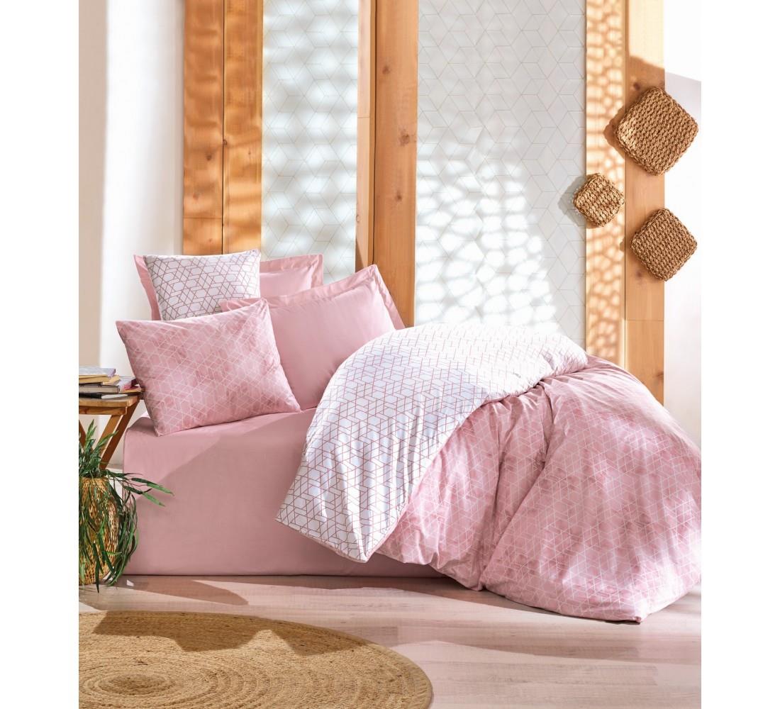 Minimal Best Çift Kişilik Ranforce Nevresim Takımı Pembe