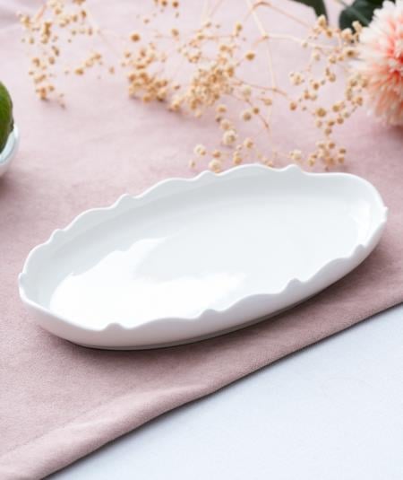 Nirvana Porselen Oval Kayık Tabak - 20 cm / 1 Adet