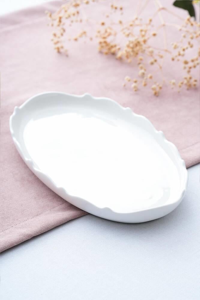 Nirvana Porselen Oval Kayık Tabak - 25 cm / 1 Adet