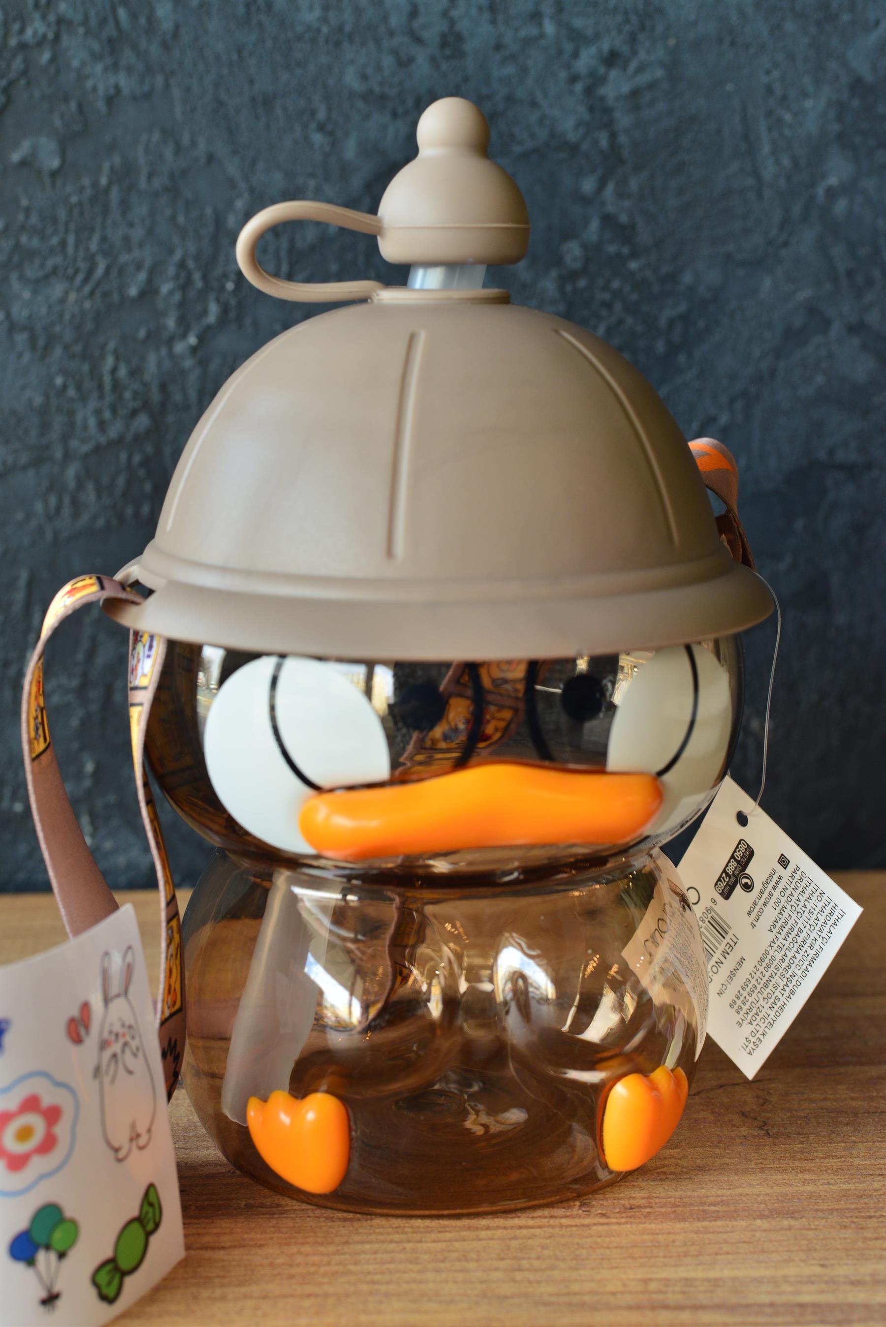 Ördek Çocuk Su Matarası 1100 ML / Kahverengi